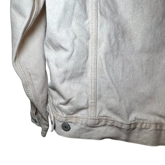 Levi’s Women Stone washed beige Cotton Denim Original Trucker Jacket NWT Large - Picture 7 of 12